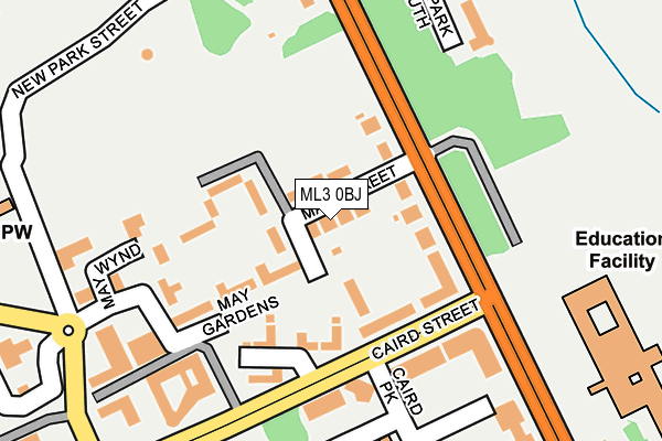 ML3 0BJ map - OS OpenMap – Local (Ordnance Survey)