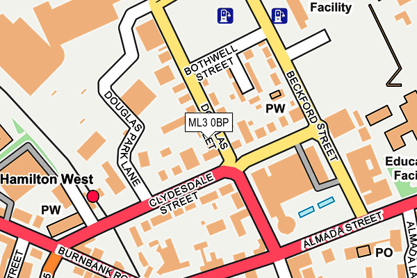 Map of TOWNHILL WELDING LIMITED at local scale
