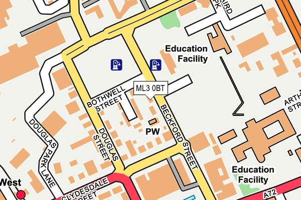 ML3 0BT map - OS OpenMap – Local (Ordnance Survey)