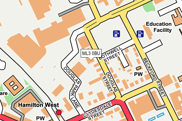 ML3 0BU map - OS OpenMap – Local (Ordnance Survey)