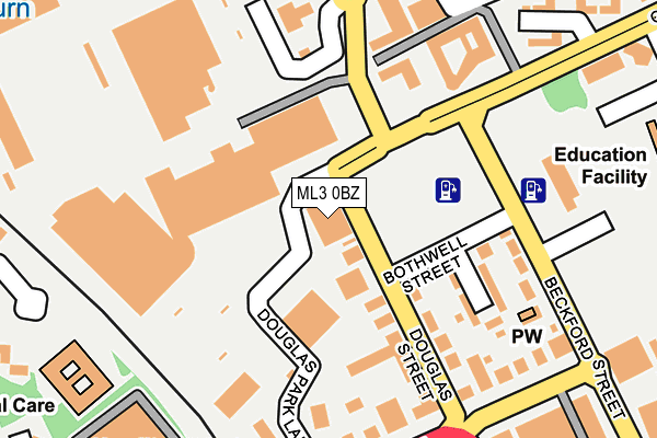 ML3 0BZ map - OS OpenMap – Local (Ordnance Survey)