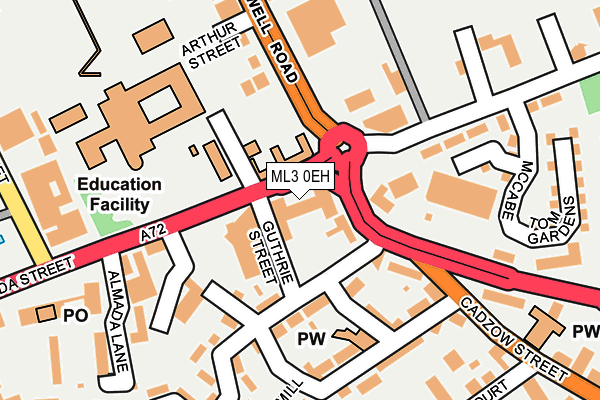 ML3 0EH map - OS OpenMap – Local (Ordnance Survey)