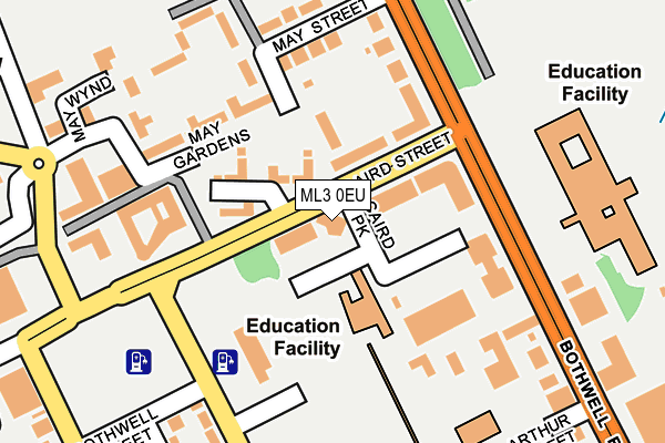 ML3 0EU map - OS OpenMap – Local (Ordnance Survey)