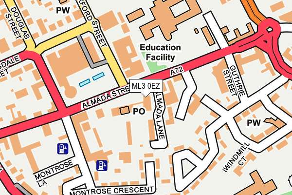 ML3 0EZ map - OS OpenMap – Local (Ordnance Survey)