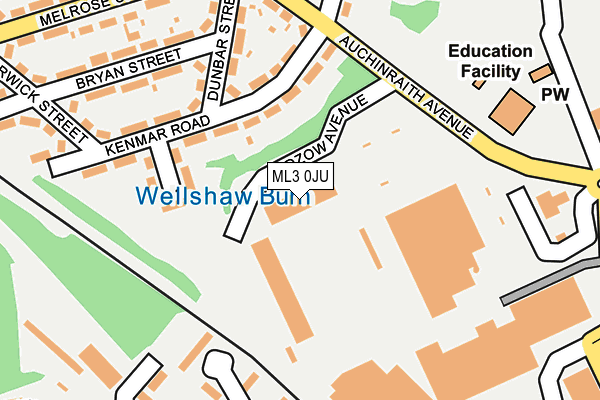 ML3 0JU map - OS OpenMap – Local (Ordnance Survey)