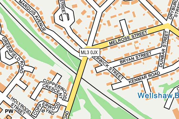 ML3 0JX map - OS OpenMap – Local (Ordnance Survey)