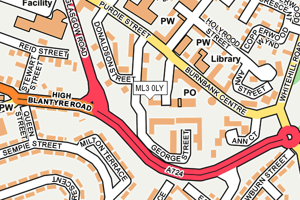 ML3 0LY map - OS OpenMap – Local (Ordnance Survey)
