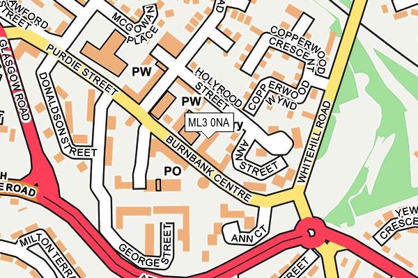 ML3 0NA map - OS OpenMap – Local (Ordnance Survey)