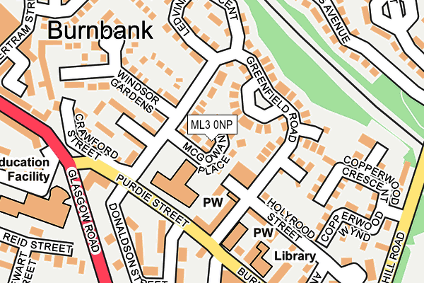 ML3 0NP map - OS OpenMap – Local (Ordnance Survey)