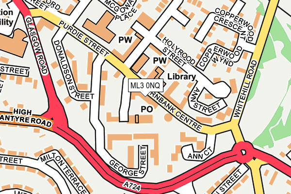 ML3 0NQ map - OS OpenMap – Local (Ordnance Survey)