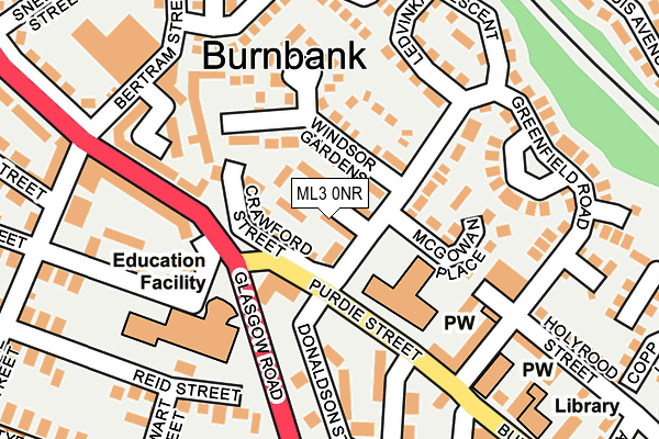 ML3 0NR map - OS OpenMap – Local (Ordnance Survey)