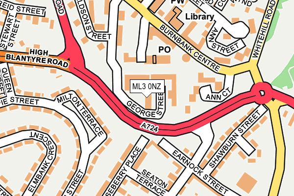 ML3 0NZ map - OS OpenMap – Local (Ordnance Survey)