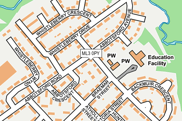 ML3 0PY map - OS OpenMap – Local (Ordnance Survey)