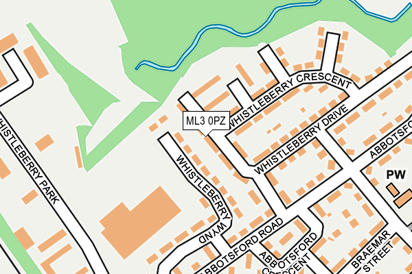ML3 0PZ map - OS OpenMap – Local (Ordnance Survey)