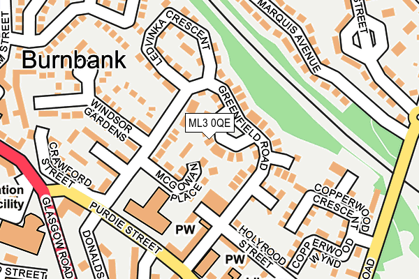 ML3 0QE map - OS OpenMap – Local (Ordnance Survey)