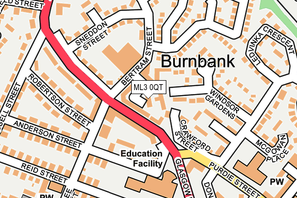 ML3 0QT map - OS OpenMap – Local (Ordnance Survey)