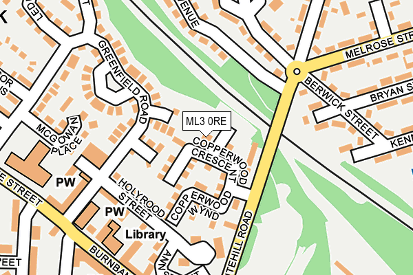 ML3 0RE map - OS OpenMap – Local (Ordnance Survey)