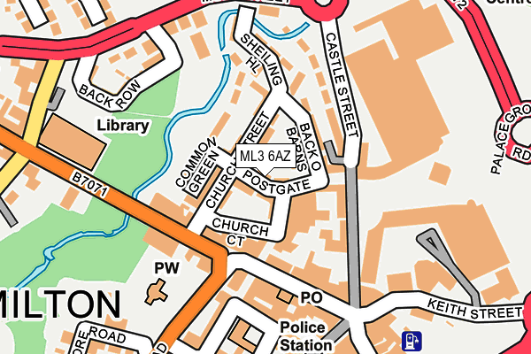 ML3 6AZ map - OS OpenMap – Local (Ordnance Survey)