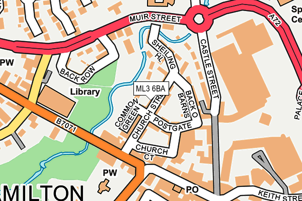 ML3 6BA map - OS OpenMap – Local (Ordnance Survey)