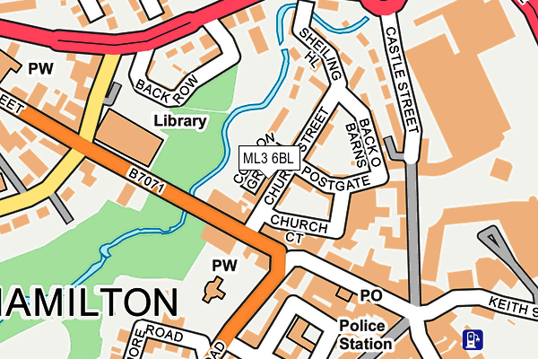 ML3 6BL map - OS OpenMap – Local (Ordnance Survey)