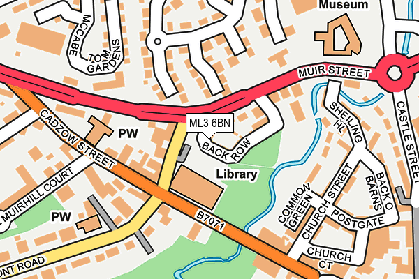 ML3 6BN map - OS OpenMap – Local (Ordnance Survey)