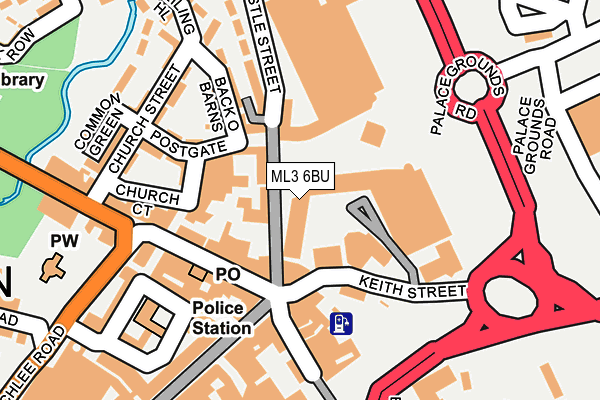 ML3 6BU map - OS OpenMap – Local (Ordnance Survey)