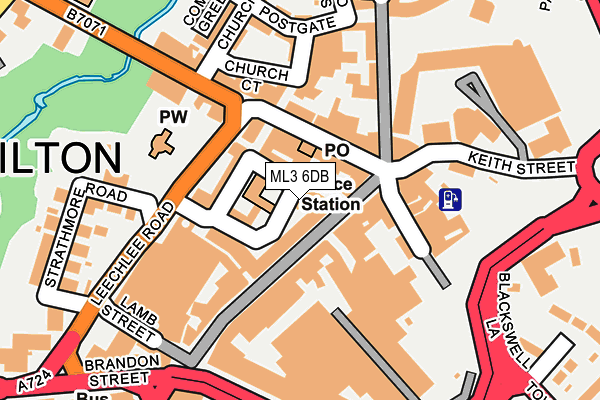 ML3 6DB map - OS OpenMap – Local (Ordnance Survey)