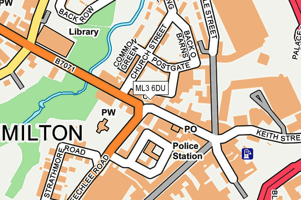 ML3 6DU map - OS OpenMap – Local (Ordnance Survey)