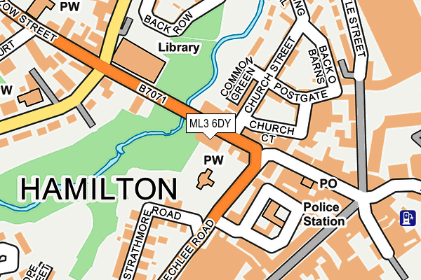 ML3 6DY map - OS OpenMap – Local (Ordnance Survey)