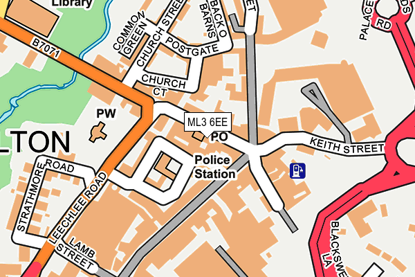 ML3 6EE map - OS OpenMap – Local (Ordnance Survey)