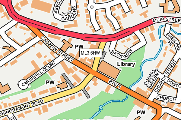 ML3 6HW map - OS OpenMap – Local (Ordnance Survey)