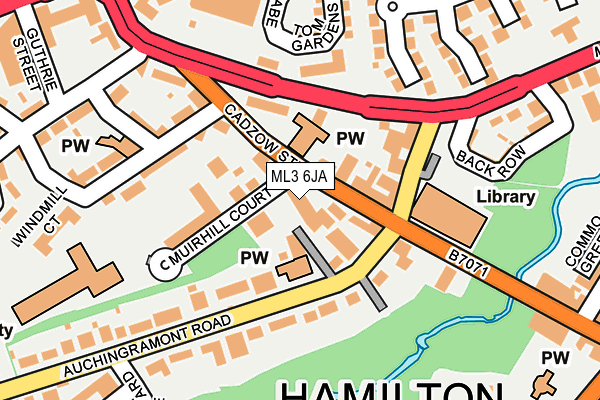 ML3 6JA map - OS OpenMap – Local (Ordnance Survey)