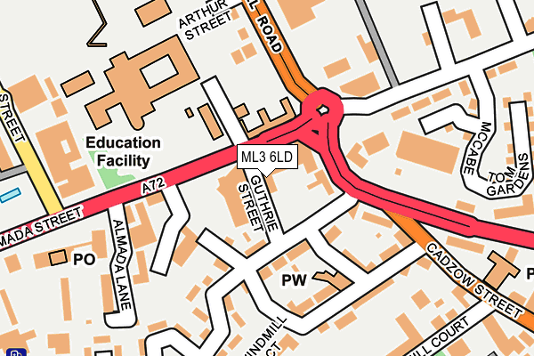 ML3 6LD map - OS OpenMap – Local (Ordnance Survey)