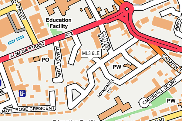 ML3 6LE map - OS OpenMap – Local (Ordnance Survey)