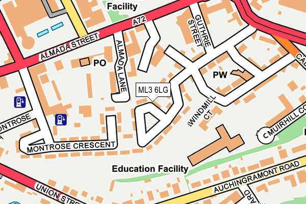 ML3 6LG map - OS OpenMap – Local (Ordnance Survey)