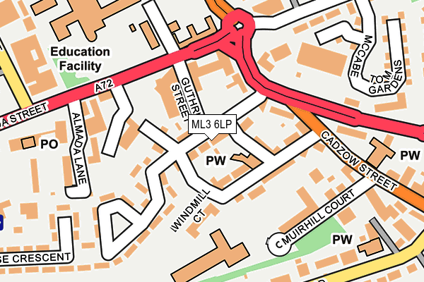 ML3 6LP map - OS OpenMap – Local (Ordnance Survey)