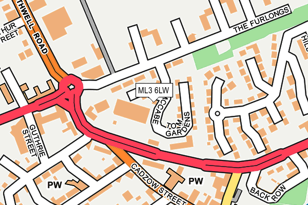 ML3 6LW map - OS OpenMap – Local (Ordnance Survey)