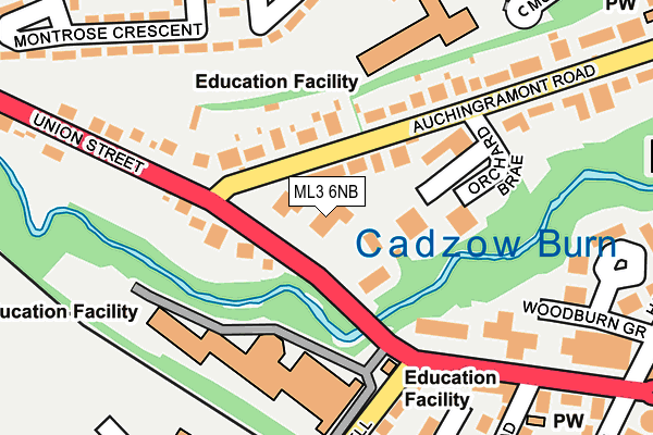 ML3 6NB map - OS OpenMap – Local (Ordnance Survey)