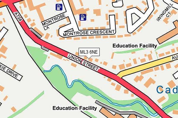 ML3 6NE map - OS OpenMap – Local (Ordnance Survey)