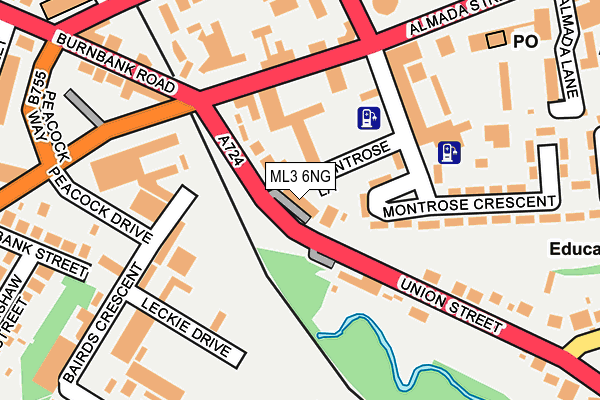 ML3 6NG map - OS OpenMap – Local (Ordnance Survey)