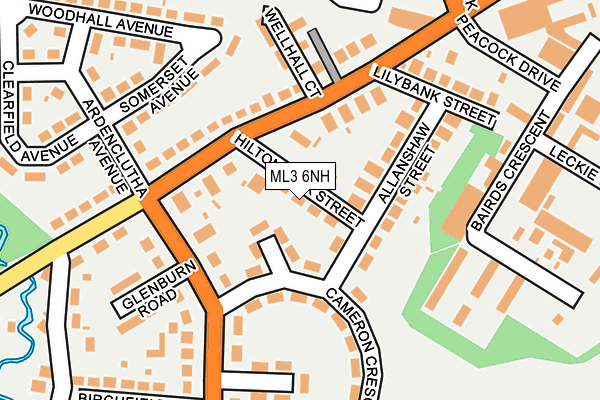 ML3 6NH map - OS OpenMap – Local (Ordnance Survey)