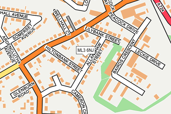 ML3 6NJ map - OS OpenMap – Local (Ordnance Survey)