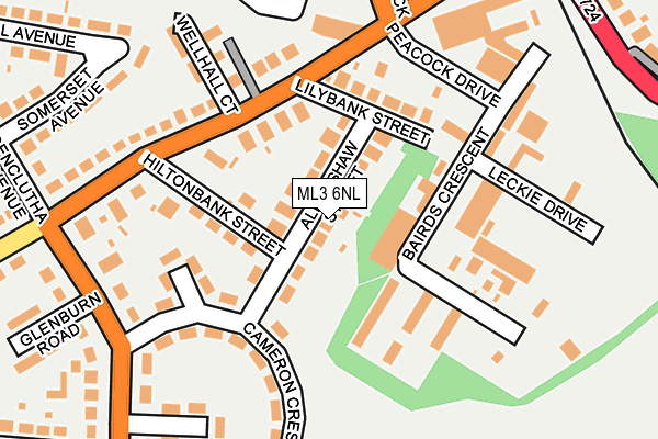 ML3 6NL map - OS OpenMap – Local (Ordnance Survey)