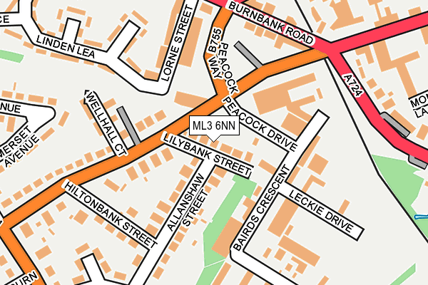 ML3 6NN map - OS OpenMap – Local (Ordnance Survey)