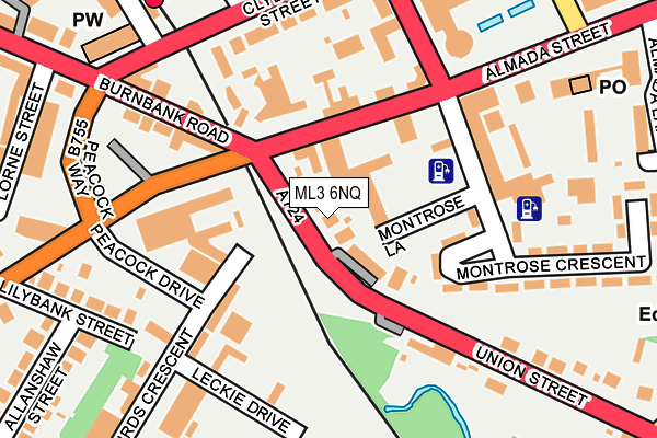 ML3 6NQ map - OS OpenMap – Local (Ordnance Survey)
