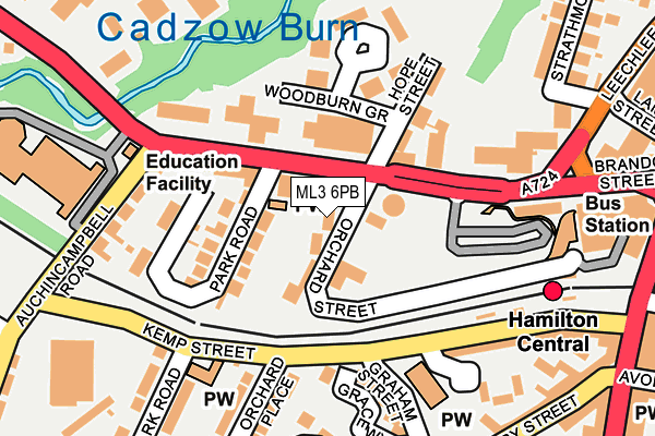 ML3 6PB map - OS OpenMap – Local (Ordnance Survey)