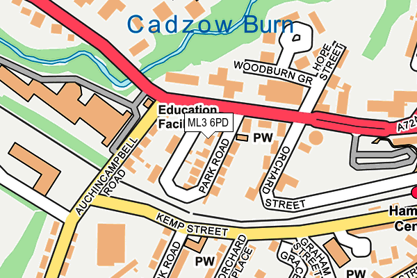 ML3 6PD map - OS OpenMap – Local (Ordnance Survey)