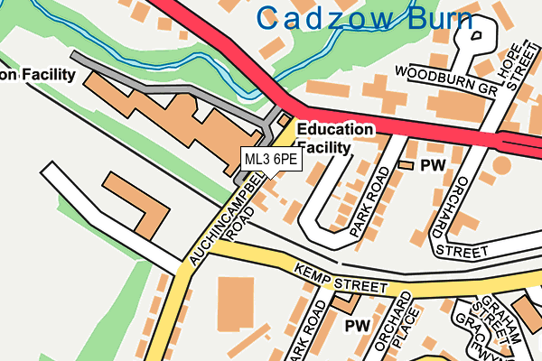 ML3 6PE map - OS OpenMap – Local (Ordnance Survey)