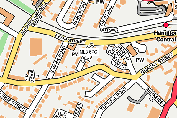 ML3 6PG map - OS OpenMap – Local (Ordnance Survey)