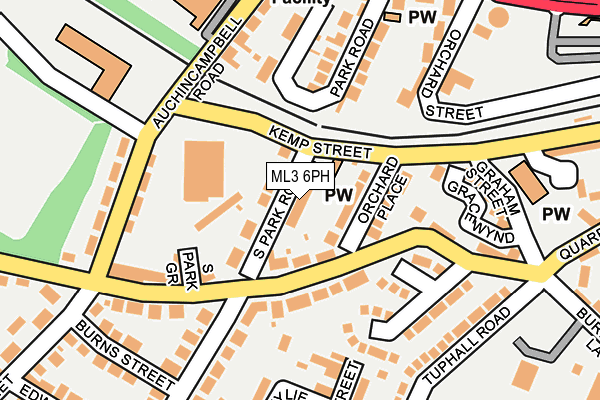 ML3 6PH map - OS OpenMap – Local (Ordnance Survey)
